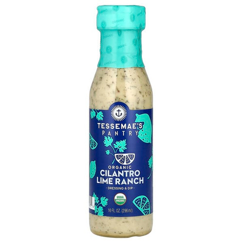 <img alt="Tessemaes, Pantry, Organic Dressing & Dip, Cilantro Lime Ranch, 10 fl oz (296 ml)" title="Tessemaes, Pantry, Organic Dressing & Dip, Cilantro Lime Ranch, 10 fl oz (296 ml),818148020770"