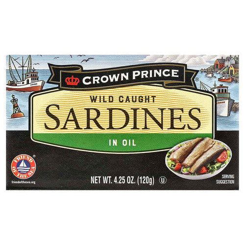 <img alt="3 PACK of Crown Prince Natural, Wild Caught Sardines, In Oil, 4.25 oz (120 g)" title="3 PACK of Crown Prince Natural, Wild Caught Sardines, In Oil, 4.25 oz (120 g),073230001437"