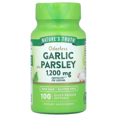 <img alt="Natures Truth, Odorless Garlic Plus Parsley, 100 Quick Release Softgels" title="Natures Truth, Odorless Garlic Plus Parsley, 100 Quick Release Softgels,840093105868"