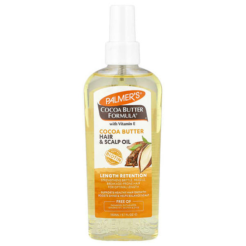 <img alt="Palmers, Cocoa Butter Formula with Vitamin E, Length Retention Hair & Scalp Oil, 5.1 fl oz (150 ml)" title="Palmers, Cocoa Butter Formula with Vitamin E, Length Retention Hair & Scalp Oil, 5.1 fl oz (150 ml),010181047848"
