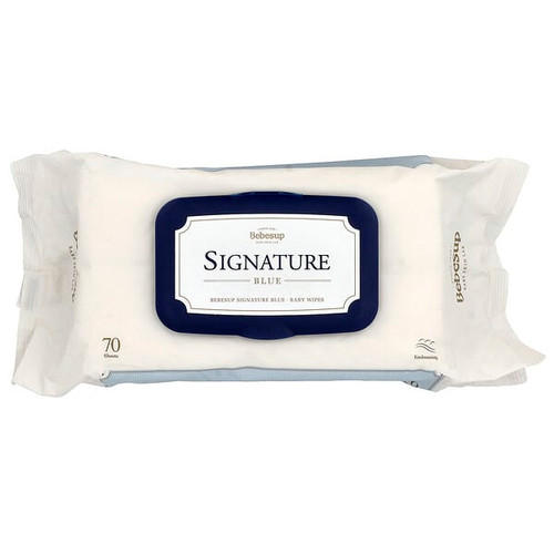<img alt="Bebesup, Baby Wipes, Signature Blue, 70 Sheets" title="Bebesup, Baby Wipes, Signature Blue, 70 Sheets,8809135627555"