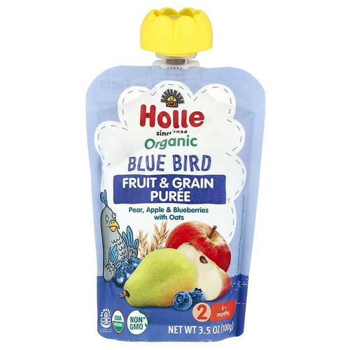 <img alt="3 PACK of Holle, Organic Fruit & Grain Puree, Blue Bird, 6+ Months, Pear Apple & Blueberries with Oats, 3.5 oz (100 g)" title="3 PACK of Holle, Organic Fruit & Grain Puree, Blue Bird, 6+ Months, Pear Apple & Blueberries with Oats, 3.5 oz (100 g),4260688630173"