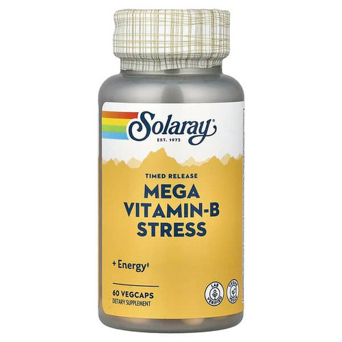 <img alt="Solaray, Timed Release, Mega Vitamin-B Stress, 60 VegCaps" title="Solaray, Timed Release, Mega Vitamin-B Stress, 60 VegCaps,076280042405"
