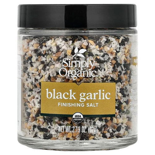 <img alt="Simply Organic, Black Garlic, Finishing Salt, 2.19 oz (62 g)" title="Simply Organic, Black Garlic, Finishing Salt, 2.19 oz (62 g),089836221087"