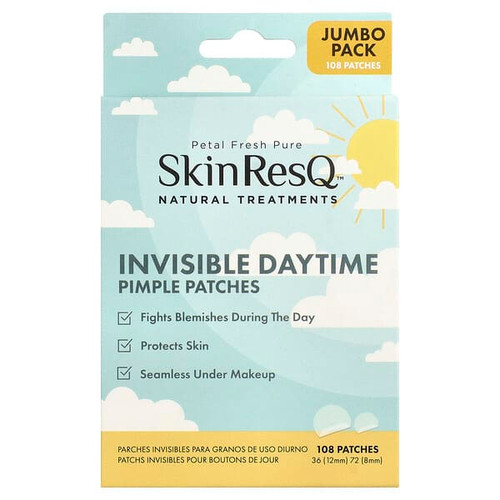 <img alt="Petal Fresh, SkinResQ Natural Treatments, Invisible Daytime Pimple Patches, 108 Patches" title="Petal Fresh, SkinResQ Natural Treatments, Invisible Daytime Pimple Patches, 108 Patches,713708794170"