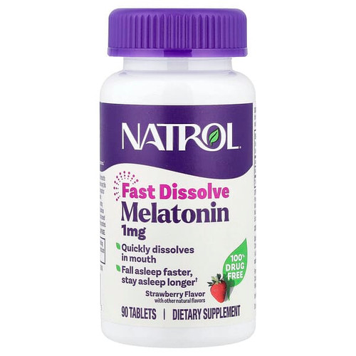 <img alt="Natrol, Melatonin, Fast Dissolve, Strawberry, 1 mg, 90 Tablets" title="Natrol, Melatonin, Fast Dissolve, Strawberry, 1 mg, 90 Tablets,047469063245"