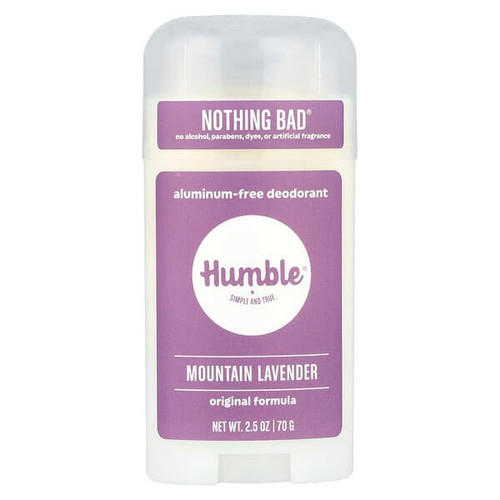 <img alt="Humble Brands, Aluminum-Free Deodorant, Mountain Lavender, 2.5 oz (70 g)" title="Humble Brands, Aluminum-Free Deodorant, Mountain Lavender, 2.5 oz (70 g),858514006014"
