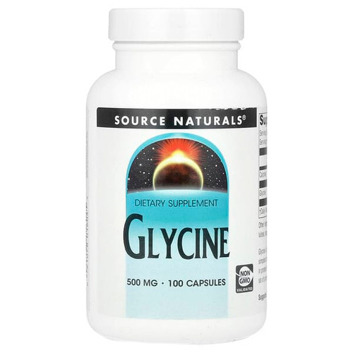 <img alt="Source Naturals, Glycine, 500 mg , 100 Capsules" title="Source Naturals, Glycine, 500 mg , 100 Capsules,021078016045"
