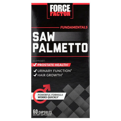 <img alt="Force Factor, Fundamentals, Saw Palmetto, 60 Capsules" title="Force Factor, Fundamentals, Saw Palmetto, 60 Capsules,818594016853"