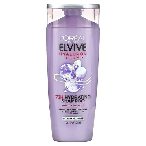 <img alt="LOreal, Elvive, Hyaluron + Plump, 72H Hydrating Shampoo, Dry, Dehydrated Hair, 12.6 fl oz (375 ml)" title="LOreal, Elvive, Hyaluron + Plump, 72H Hydrating Shampoo, Dry, Dehydrated Hair, 12.6 fl oz (375 ml),071249665671"