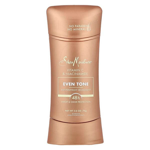 <img alt="SheaMoisture, Even Tone, Antiperspirant Deodorant, Vitamin C & Niacinamide, 2.6 oz (74 g)" title="SheaMoisture, Even Tone, Antiperspirant Deodorant, Vitamin C & Niacinamide, 2.6 oz (74 g),764302024828"