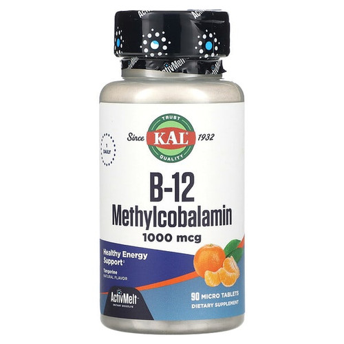 <img alt="KAL, B-12  Methylcobalamin, Tangerine, 1,000 mcg, 90 Micro Tablets" title="KAL, B-12  Methylcobalamin, Tangerine, 1,000 mcg, 90 Micro Tablets,021245713463"