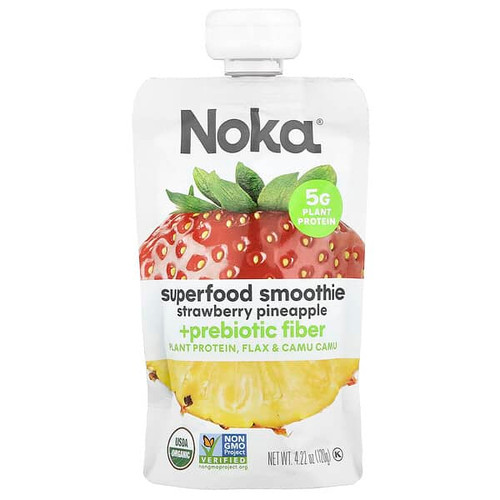 <img alt="3 PACK of Noka, Superfood Smoothie + Prebiotic Fiber, Strawberry Pineapple, 4.22 oz (120 g)" title="3 PACK of Noka, Superfood Smoothie + Prebiotic Fiber, Strawberry Pineapple, 4.22 oz (120 g),851554006068"