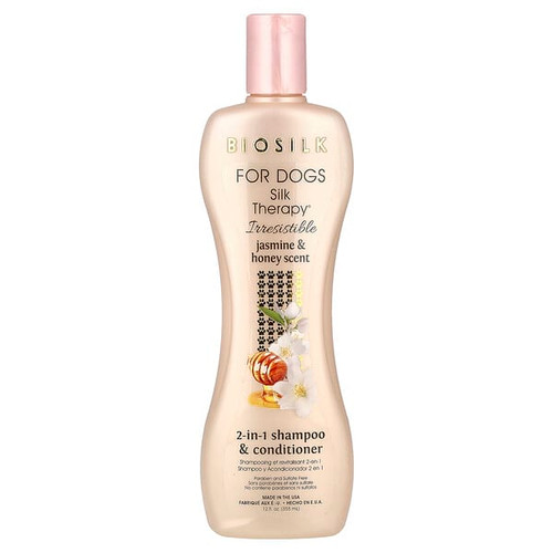 <img alt="Biosilk, Silk Therapy, 2-In-1 Shampoo & Conditioner, For Dogs, Jasmine & Honey, 12 fl oz (355 ml)" title="Biosilk, Silk Therapy, 2-In-1 Shampoo & Conditioner, For Dogs, Jasmine & Honey, 12 fl oz (355 ml),742797076669"