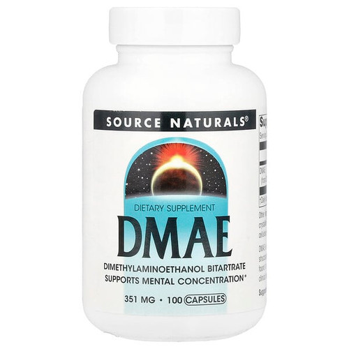 <img alt="Source Naturals, DMAE , 351 mg, 100 Capsules" title="Source Naturals, DMAE , 351 mg, 100 Capsules,021078015826"