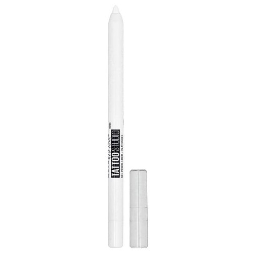 <img alt="Maybelline, Tattoo Studio, Eyeliner, Sharpenable Gel Pencil, Waterproof, 970 Polished White, 0.04 oz (1.2 g)" title="Maybelline, Tattoo Studio, Eyeliner, Sharpenable Gel Pencil, Waterproof, 970 Polished White, 0.04 oz (1.2 g),041554563900"