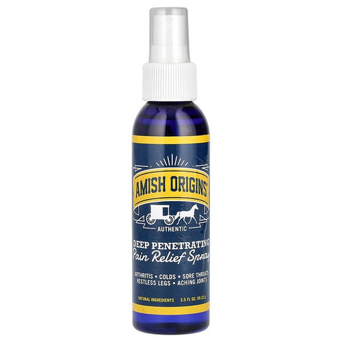 <img alt="Amish Origins, Deep Penetrating Pain Relief Spray, 3.5 fl oz (99.22 g)" title="Amish Origins, Deep Penetrating Pain Relief Spray, 3.5 fl oz (99.22 g),838273000201"