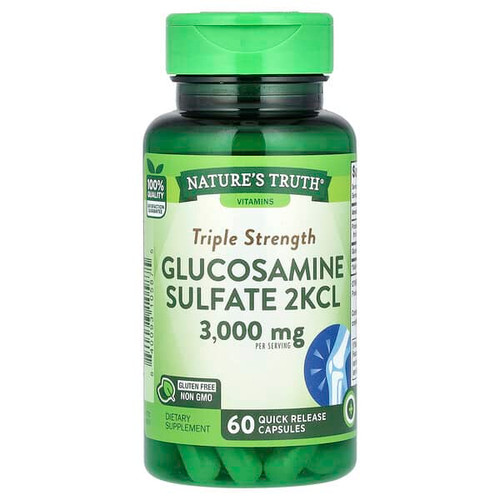 <img alt="Natures Truth, Triple Strength Glucosamine Sulfate 2KCL, 60 Quick Release Capsules (1,000 mg per Capsule)" title="Natures Truth, Triple Strength Glucosamine Sulfate 2KCL, 60 Quick Release Capsules (1,000 mg per Capsule),840093105875"