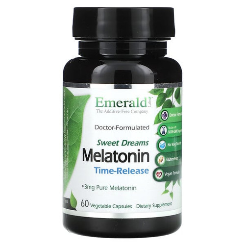 <img alt="Emerald Laboratories, Sweet Dreams, Melatonin, Time-Release, 3 mg, 60 Vegetable Capsules" title="Emerald Laboratories, Sweet Dreams, Melatonin, Time-Release, 3 mg, 60 Vegetable Capsules,743650000043"