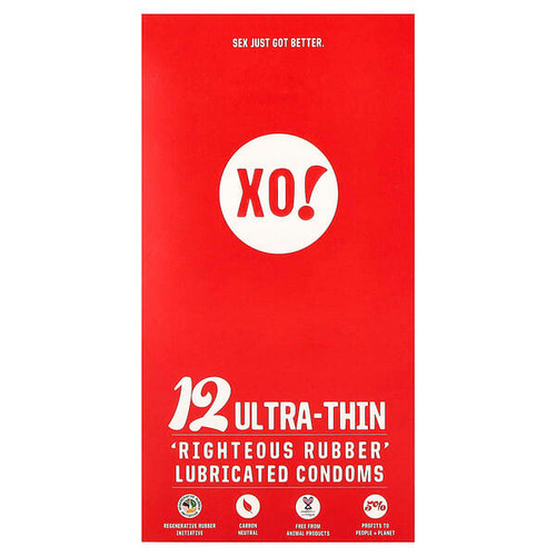 <img alt="Here We Flo, XO Ultra-Thin, Righteous Rubber Lubricated Condoms, Unscented, 12 Condoms" title="Here We Flo, XO Ultra-Thin, Righteous Rubber Lubricated Condoms, Unscented, 12 Condoms,5060630100131"