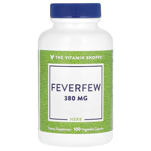 <img alt="The Vitamin Shoppe, Feverfew, 380 mg, 100 Vegetable Capsules" title="The Vitamin Shoppe, Feverfew, 380 mg, 100 Vegetable Capsules,766536020379"
