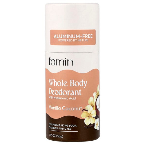 <img alt="fomin, Whole Body Deodorant, Aluminum-Free, Vanilla Coconut, 1.76 oz (50 g)" title="fomin, Whole Body Deodorant, Aluminum-Free, Vanilla Coconut, 1.76 oz (50 g),850069358082"