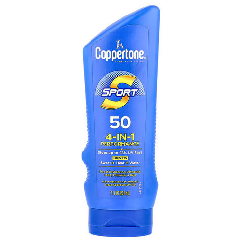 <img alt="Coppertone, Sport, Sunscreen Lotion, 4-in-1 Performance, SPF 50, 7 fl oz (207 ml)" title="Coppertone, Sport, Sunscreen Lotion, 4-in-1 Performance, SPF 50, 7 fl oz (207 ml),072140027476"