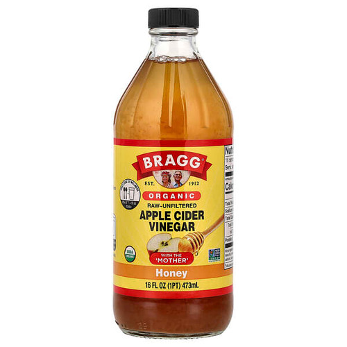 <img alt="Bragg, Organic Apple Cider Vinegar With The Mother, Honey, 16 fl oz (473 ml)" title="Bragg, Organic Apple Cider Vinegar With The Mother, Honey, 16 fl oz (473 ml),074305013164"