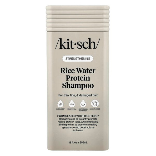 <img alt="Kitsch, Strengthening Rice Water Protein Shampoo, 12 fl oz (355 ml)" title="Kitsch, Strengthening Rice Water Protein Shampoo, 12 fl oz (355 ml),840455505886"