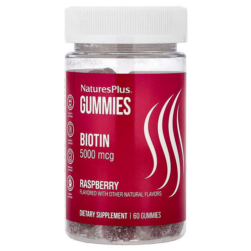 <img alt="NaturesPlus, Biotin Gummies, Raspberry, 5,000 mcg, 60 Gummies" title="NaturesPlus, Biotin Gummies, Raspberry, 5,000 mcg, 60 Gummies,097467017948"