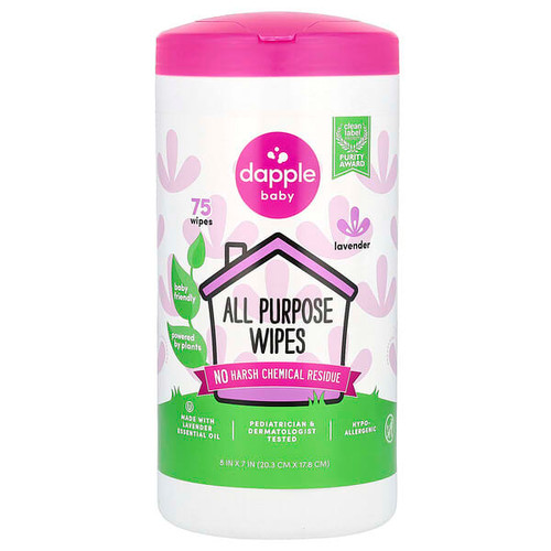 <img alt="Dapple Baby, All Purpose Wipes, Lavender, 75 Wipes" title="Dapple Baby, All Purpose Wipes, Lavender, 75 Wipes,811106030309"