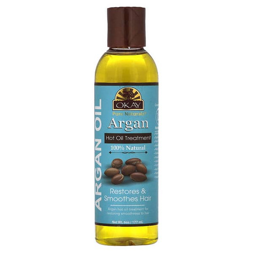 <img alt="Okay Pure Naturals, Argan Hot Oil Treatment, 6 oz (177 ml)" title="Okay Pure Naturals, Argan Hot Oil Treatment, 6 oz (177 ml),810367017159"