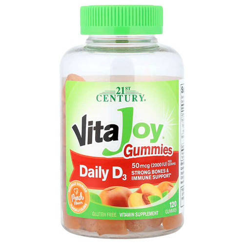 <img alt="21st Century, VitaJoy Daily D3 Gummies, Peach, 120 Gummies" title="21st Century, VitaJoy Daily D3 Gummies, Peach, 120 Gummies,740985276228"