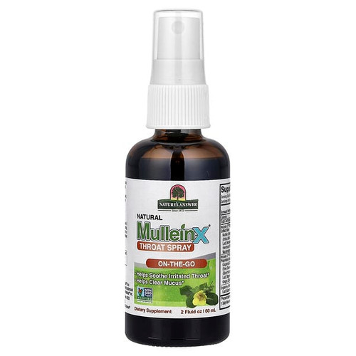 Natures Answer, Natural Mullein-X Throat Spray, 2 fl oz (60 ml)