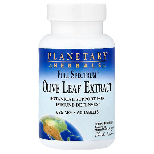 Planetary Herbals, Full Spectrum, Olive Leaf Extract, 825 mg, 60 Tablets