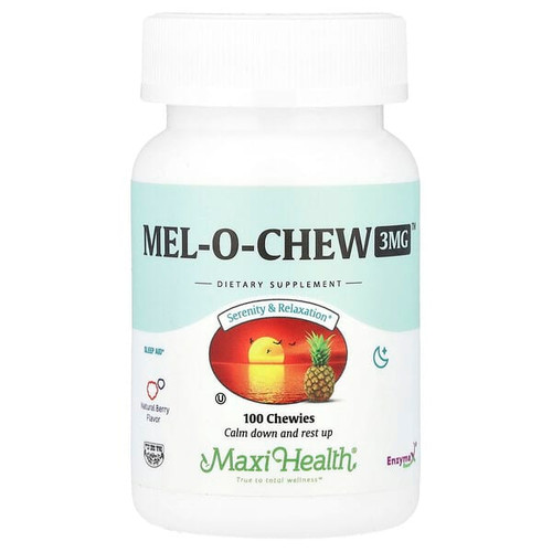 Maxi Health, Mel-O-Chew, Natural Berry , 3 mg , 100 Chewies