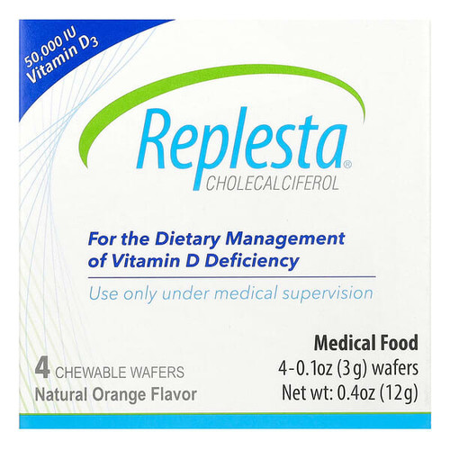 <img alt="Replesta, Cholecalciferol, Vitamin D3, Natural Orange, 50,000 IU, 4 Chewable Wafers, 0.1 oz (3 g) Each" title="Replesta, Cholecalciferol, Vitamin D3, Natural Orange, 50,000 IU, 4 Chewable Wafers, 0.1 oz (3 g) Each,602359460100"