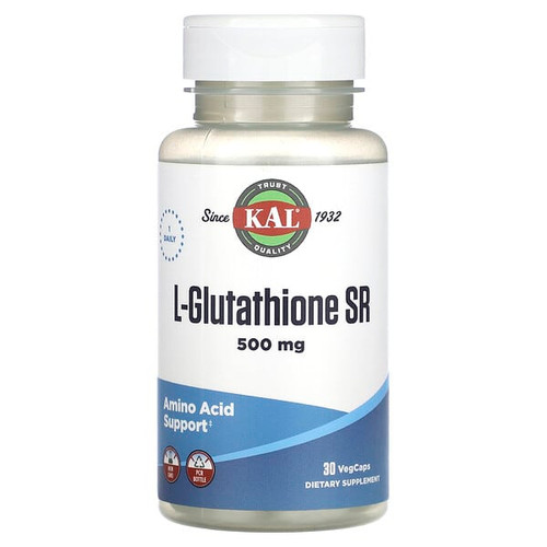 <img alt="KAL, L-Glutathione SR, 500 mg, 30 VegCaps" title="KAL, L-Glutathione SR, 500 mg, 30 VegCaps,021245292722"