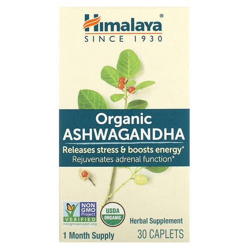 <img alt="Himalaya, Organic Ashwagandha, 30 Caplets" title="Himalaya, Organic Ashwagandha, 30 Caplets,605069060356"