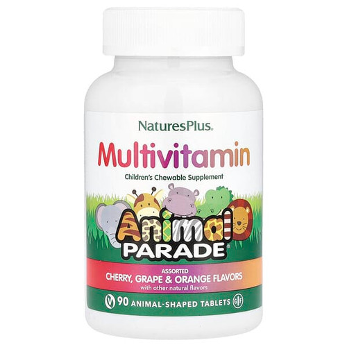 <img alt="NaturesPlus, Animal Parade, Childrens Chewable Multivitamin, Cherry, Grape & Orange, 90 Animal-Shaped Tablets" title="NaturesPlus, Animal Parade, Childrens Chewable Multivitamin, Cherry, Grape & Orange, 90 Animal-Shaped Tablets,097467299801"
