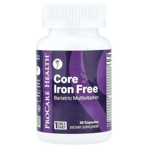 <img alt="ProCare Health, Core Iron Free, Bariatric Multivitamin, 30 Capsules" title="ProCare Health, Core Iron Free, Bariatric Multivitamin, 30 Capsules,850067388081"