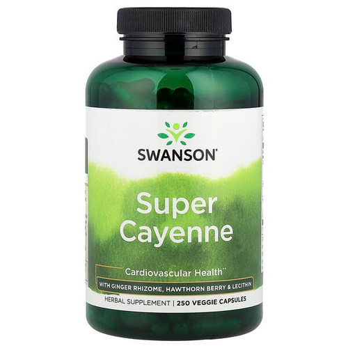 <img alt="Swanson Vitamins, Super Cayenne with Ginger Rhizome, Hawthorn Berry & Lecithin, 250 Veggie Capsules" title="Swanson Vitamins, Super Cayenne with Ginger Rhizome, Hawthorn Berry & Lecithin, 250 Veggie Capsules,087614117393"