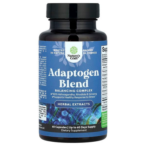 <img alt="Natures Craft, Adaptogen Blend, 60 Capsules" title="Natures Craft, Adaptogen Blend, 60 Capsules,850057882841"