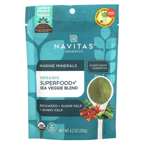 <img alt="Navitas Organics, Marine Minerals, Organic Superfood+ Sea Veggie Blend, 4.2 oz (120 g)" title="Navitas Organics, Marine Minerals, Organic Superfood+ Sea Veggie Blend, 4.2 oz (120 g),811961023317"