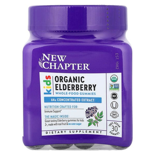 <img alt="New Chapter, Kids, Organic Elderberry Whole-Food Gummies, Ages 2+, 30 Vegan Gummies" title="New Chapter, Kids, Organic Elderberry Whole-Food Gummies, Ages 2+, 30 Vegan Gummies,727783903099"