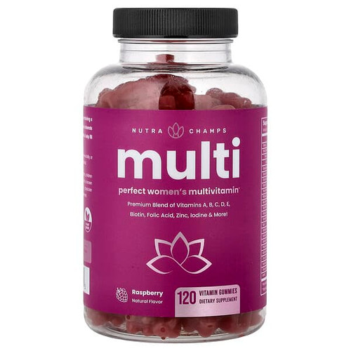 <img alt="NutraChamps, Multi, Perfect Womens Multivitamin Gummies, Raspberry, 120 Vitamin Gummies" title="NutraChamps, Multi, Perfect Womens Multivitamin Gummies, Raspberry, 120 Vitamin Gummies,621983500563"