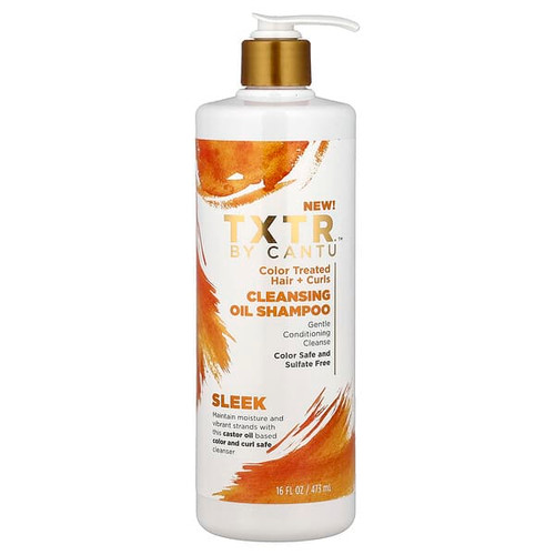 <img alt="Cantu, TXTR, Cleansing Oil Shampoo, Color Treated Hair + Curls, 16 fl oz (473 ml)" title="Cantu, TXTR, Cleansing Oil Shampoo, Color Treated Hair + Curls, 16 fl oz (473 ml),817513017780"