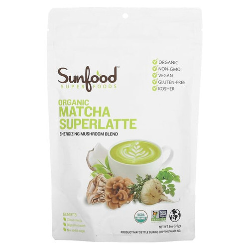 <img alt="Sunfood, Organc Matcha Superlatte, 6 oz (170 g)" title="Sunfood, Organc Matcha Superlatte, 6 oz (170 g),803813103322"