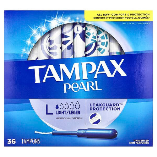<img alt="Tampax, Pearl, Light, Unscented, 36 Tampons" title="Tampax, Pearl, Light, Unscented, 36 Tampons,073010009158"