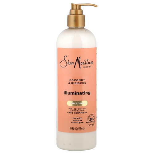 <img alt="SheaMoisture, Illuminating Body Lotion, Coconut & Hibiscus, 16 fl oz (473 ml)" title="SheaMoisture, Illuminating Body Lotion, Coconut & Hibiscus, 16 fl oz (473 ml),764302025696"